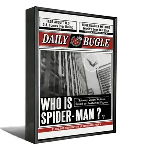 Daily Bugle "Who Is Spider-Man?" Art Print - Vintage Marvel Newspaper Wall Decor A Nostalgic Tribute to Classic Marvel Comics