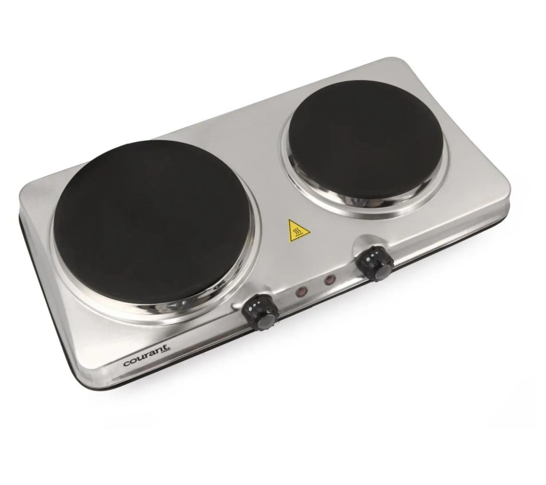Courant 1700 Watts Electric Double Burner, Stainless Steel Courant 1700 Watts Electric Double Burner, Stainless Steel