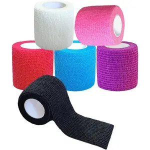 Self-Adhesive Cohesive Bandage – Breathable Vet Wrap for Wrist, Ankle & Sports Support (6 Pack, 2" x 5 Yards, Multi Colors) Boxing Equipment Boxing Gloves