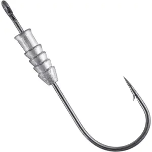 20 Pack Weighted Swimbait Hooks, Weighted Fishing Worm Hooks Straight Shank Round Bend Bass Fishing Jig Hook