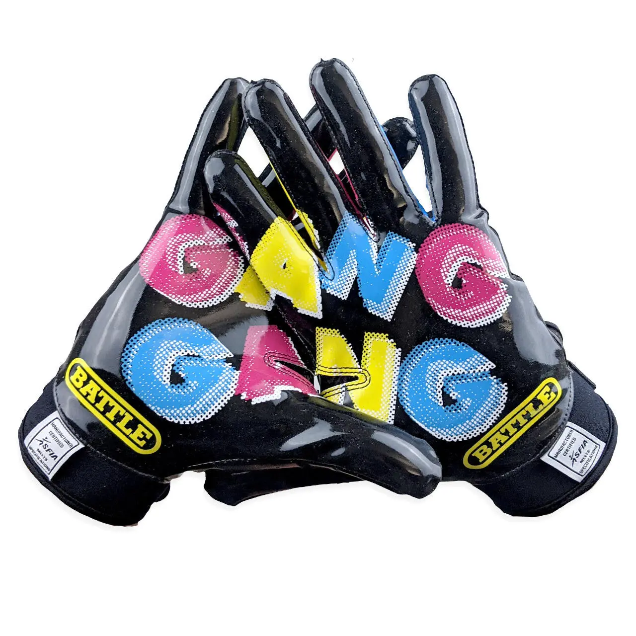 Gang Gang American Football Receiver Gloves, Limited Edition Breathable Sporty Receiving Football Equipment