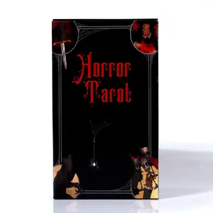 Exciting Fun Horror Tarot Card Game, Themed Card Game, Party Cards, Unveil Night Secrets, Perfect for Ghostly Nights, Spooky Night & Parties, Unique Gift Idea, 78 Cards Set