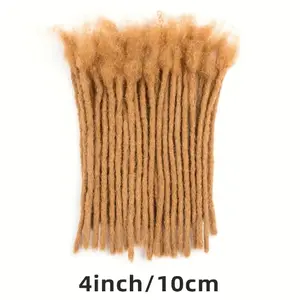 Colored Human Hair Dreadlock Extensions | 0.6cm Width Fully Handmade Locs for Men & Women | Can Be Dyed, Bleached & Curled | Perfect for Halloween, Christmas & Daily Looks