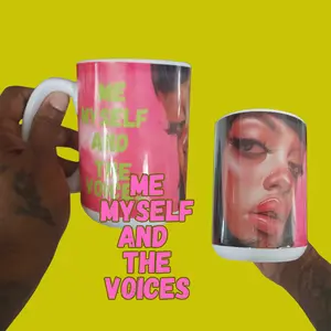 15oz coffee cup Me myself and the voices