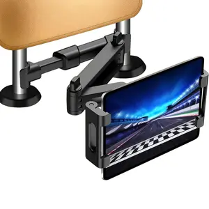 Universal Car Tablet Stand, Headrest Mount, 360° Rotating Abs Tray, Compatible with 4.7-12.9 Inch Tablets and Smartphones, Rear Seat Holder