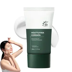Silky Moisture Korean SPF50 Sunscreen Cream, Broad Spectrum UVA UVB Protection, Lightweight Hydrating Daily Sun Essence, Moisturizing Facial Sun Lotion K-Beauty Skin Care