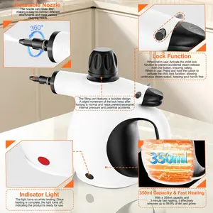Handheld High Temp Steam Cleaner High Pressure Household Cleaning Machine with 12Pcs Cleaning Kit