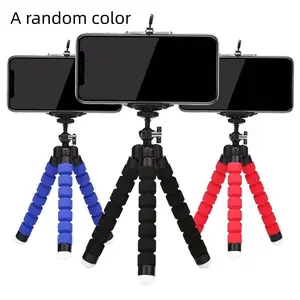 Octopus Phone Stand Camera Holder Durable Foldable Multiple Folds Not Damaged Fits iPhone Cameras Desktop Universal Sponge Stand