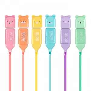 Cute Mini Bear Highlighters Set, Colorful Markers for Creative Projects, Ideal for School and Office Supplies