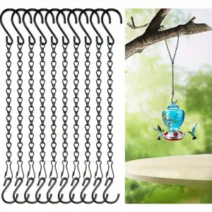 5pcs 10-Inch Hanging Chain with S-Hook, Adjustable Iron Plant Hanger, Indoor/outdoor Use, Perfect for Plants, Bird Feeders, Lanterns