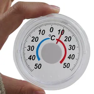 Self Adhesive Round High Accuracy Thermometer For Window Indoor Outdoor Wall Greenhouse Garden Home Tool