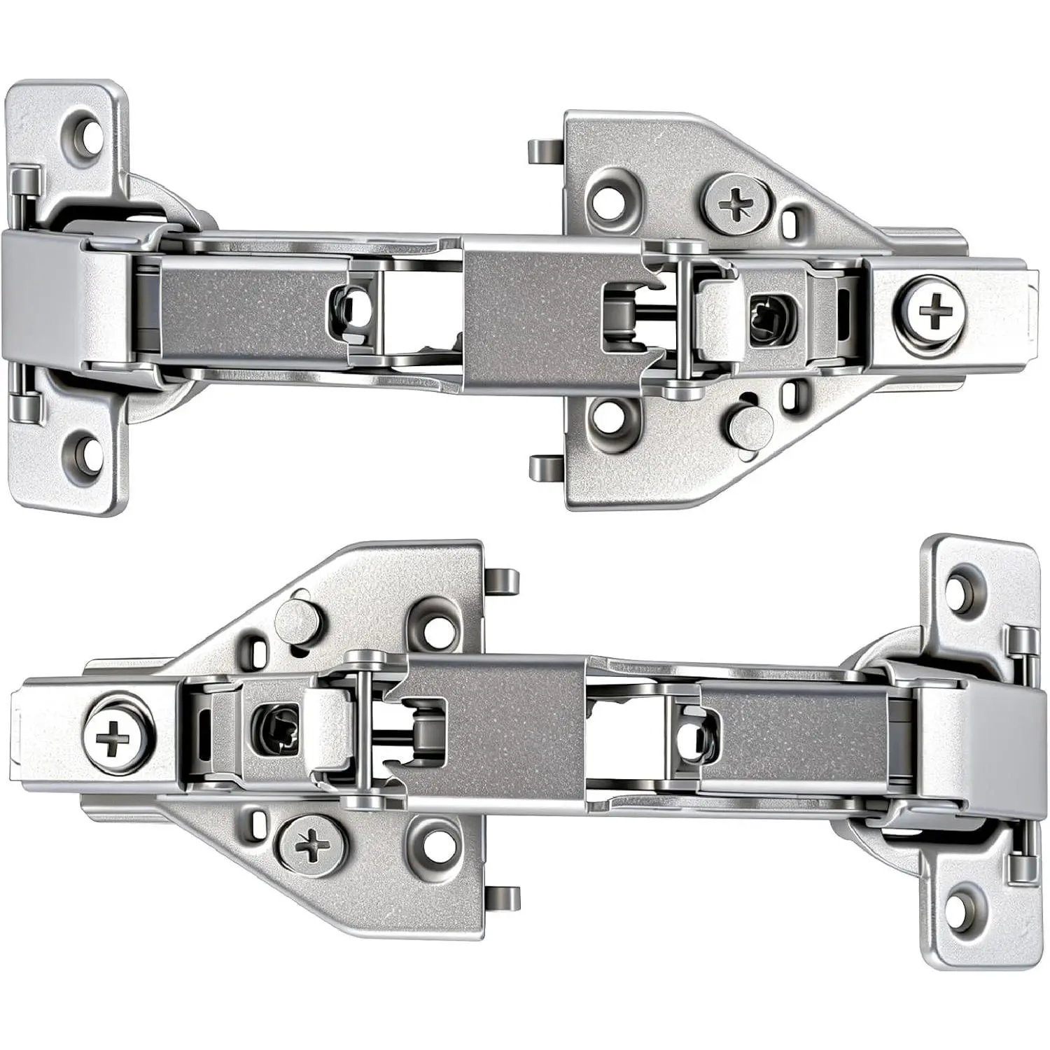 HJ 165 Degree Corner Cabinet Hinges, 2 Pack Lazy Susan Hinges, Face Frame Soft Close Concealed Hinges for Corner Cabinet Folding Doors, 3D 6-Way