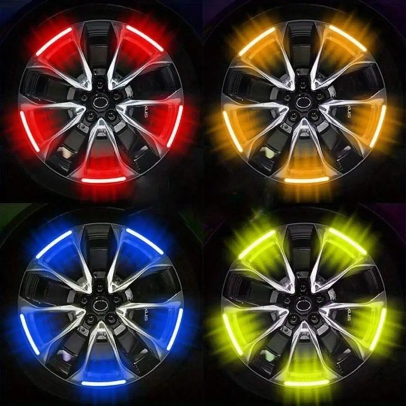 40pcs High-Visibility Reflective Wheel Stickers, Automotive Car Exterior Accessories for Cars, Car Accessories