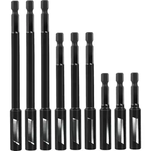 1/4" Extension Socket Drill Bit Holder, 60mm 100mm 150mm Long(2.36-9"), 9 count  Extension, Quick-Change Hex Shank Set