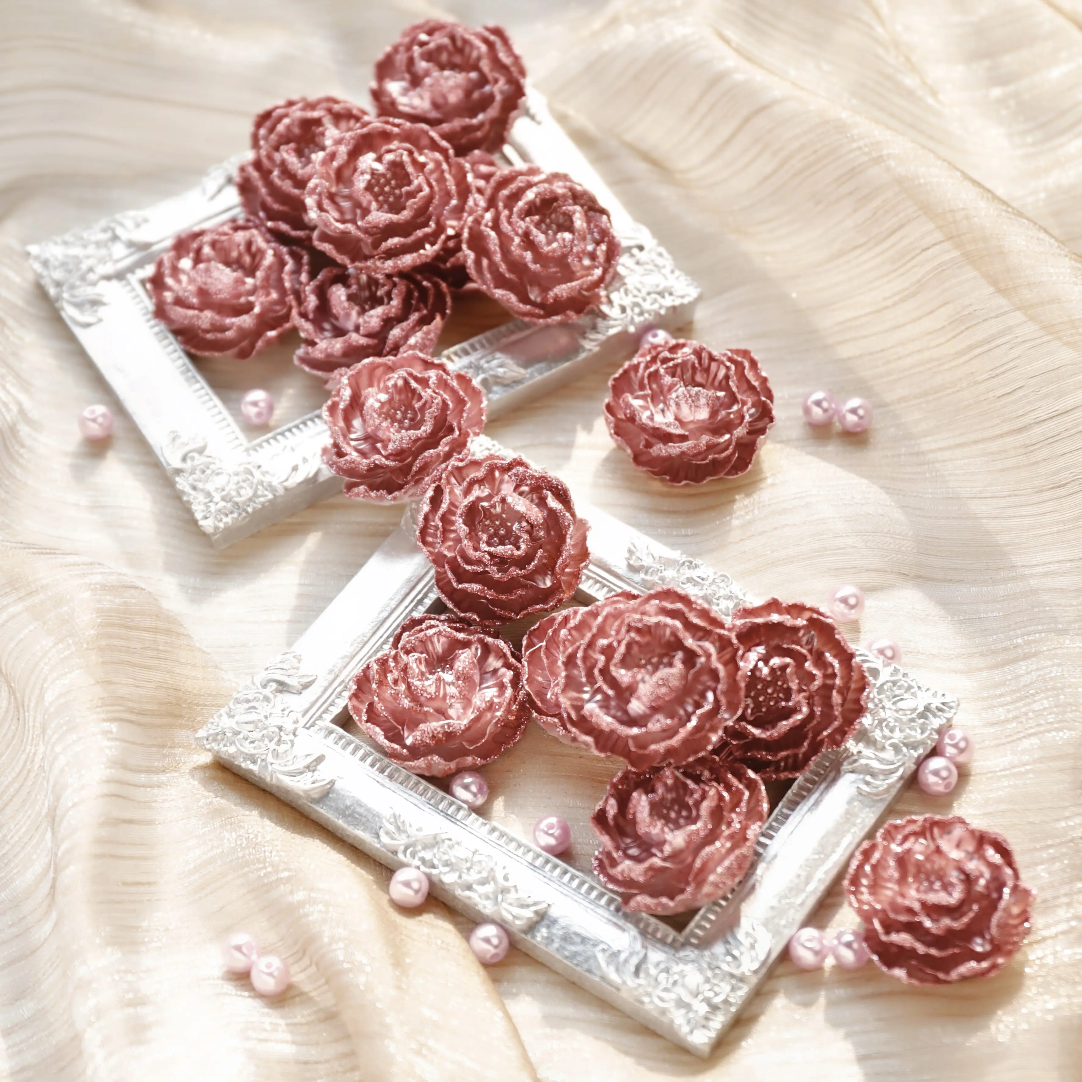 Crabapple Blossom Rose  - Kosbling Original Flower Resin Charms for Whipped Cream Glue, Resin Art & Mirror Decoration