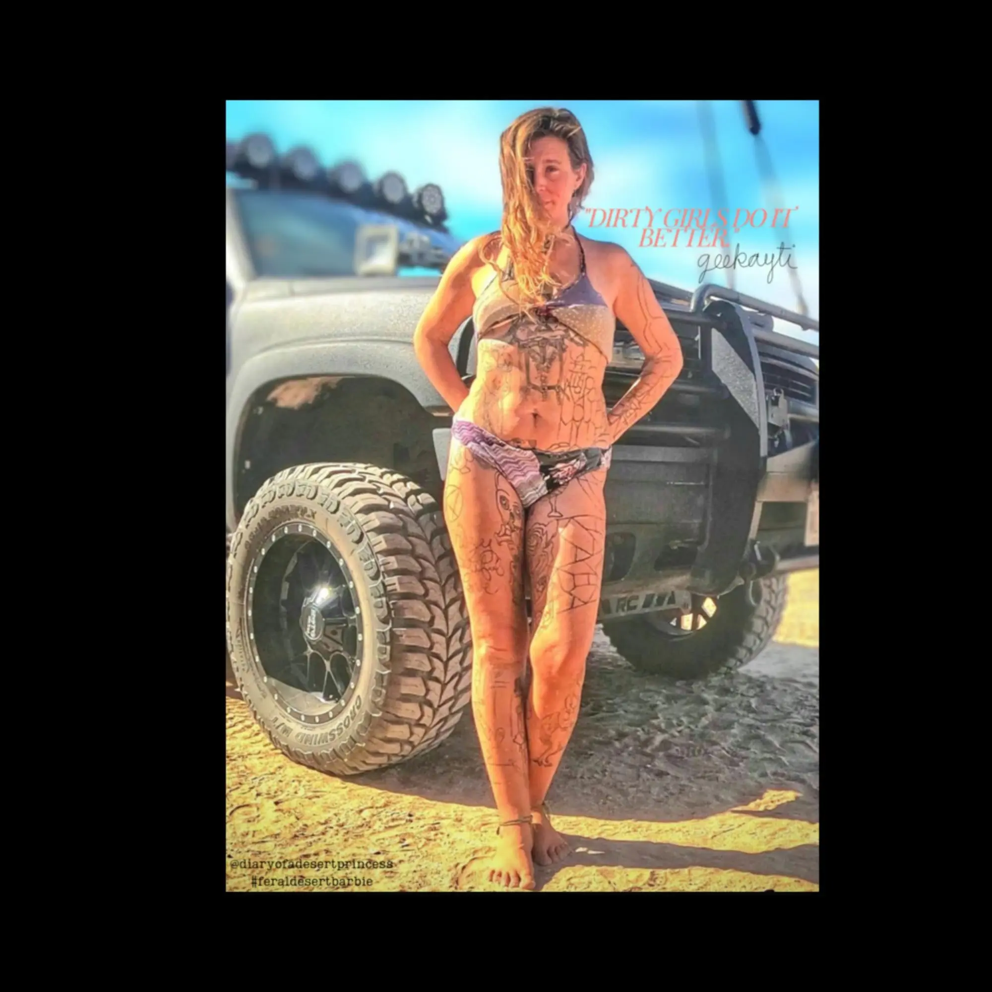 Dirty Girls Do It Better Off Road Feral Desert Barbie Poster