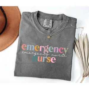 Comfort Colors® Emergency Nurse Shirt, Er Nurse Shirt, Emergency Nurse Gift, Nurse Week Shirt, Gift For Er Nurse, Emergency Department Tee Cotton Knit Light Top
