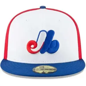 New Era Montreal Expos White Cooperstown Collection Wool 59FIFTY Fitted Hat, MLB Streetwear Style 2