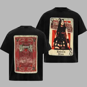 WWE Stephanie Vaquer WrestleMania Card Retro Unisex T-Shirt, WWE WrestleMania 42 100% Heavy Cotton Oversized Unisex Wrestling Merch, Soft Cotton Streetwear Clothes, Unisex Wrestling Apparel, Gift for Boxing Fans,Gift for Wrestling Fans