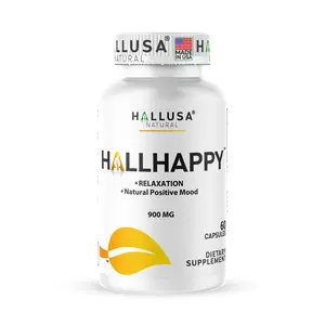 HallHappy - Valerian Root - Relaxium Sleep - St Johns Wort - Stress Calm - Mood plus - 60 Cap - HALLUSA NATURAL Healthcare Dietary