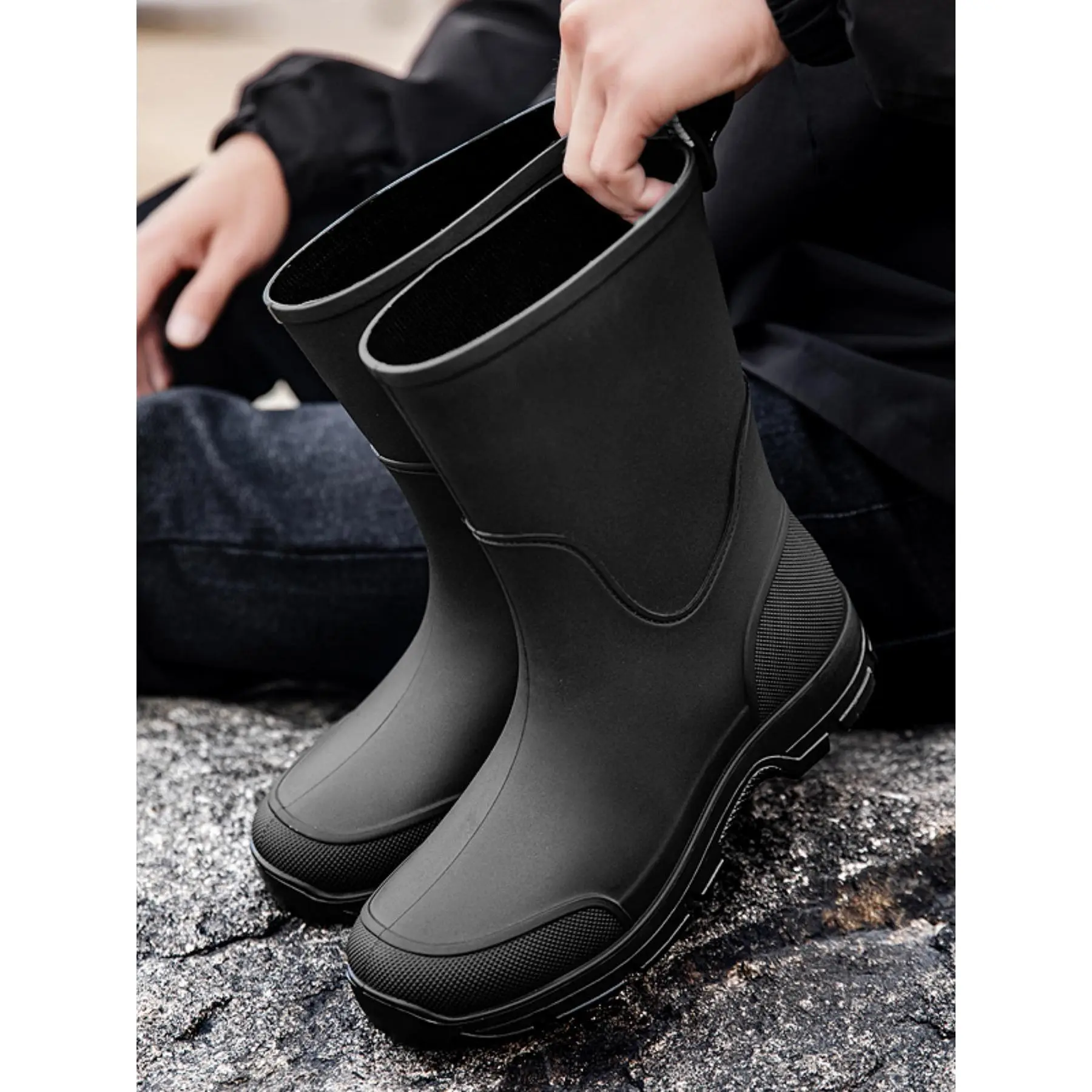 Men's & Women's-Quality Anti-Rain Boots with Cuff, Waterproof Shoes, Shoes, Motorcycle Boots, Fishing Shoes