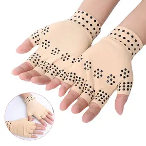 Dot Grips Compression Gloves, Lightweight Anti-Slip Fingerless Gloves, Sporty Style, All Seasons, Hand Comfort,Daily Support,  Men & Women