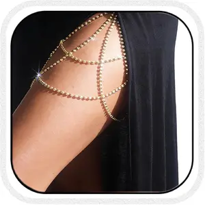 Sexy Rhinestone Body Chain Jewelry - Thigh and Leg Chain Bracelet for Party Beach Accessories
