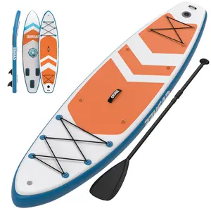 [GAOMON]Inflatable Paddle Board for Adults, 10.6 ft Stand Up Paddle Board with Premium Accessories, Non-Slip EVA Deck, Ultra-Light Carry Bag Pump, SUP for Youth & Adults of All Skill Levels,Orange