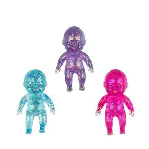 Jumbo Sparkly Squishy Toy – Curiosities Sugar Swaps Baby Squishie – Great for Stretching, Squeezing, Collecting & Trading – Sensory Fidget for Anxiety Relief, Kids & Adults