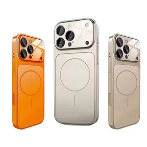 2026 New Large View Window Matte Corning Glass Magnetic Phone Case Accessories for iPhone 17 Pro Max 17 Pro 16 Pro Max 16 Pro 15 Pro 14 13, Durable Shockproof Anti-Drop Full Body Protective Cover