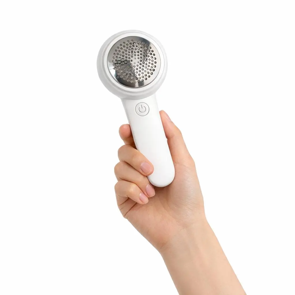 Household Fabric Shaver - Portable Electric Lint Remover with Upgraded 6-Blade, Ergonomic Design, Honeycomb Mesh, Powerful Lint Brush, Single-Button Start, USB-Rechargeable 400mAh Lithium Battery, Ideal for Clothes & Bedding, Great Gift for Family, Remove