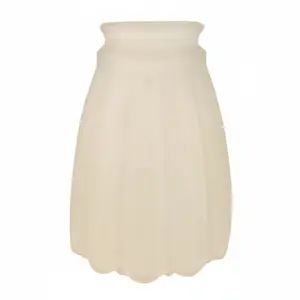 Vintage Frosted Glass Light Shade 4.5 Inch, Scalloped Chandelier Bulb Cover, Retro Sconce Shade, Replacement Glass Globe