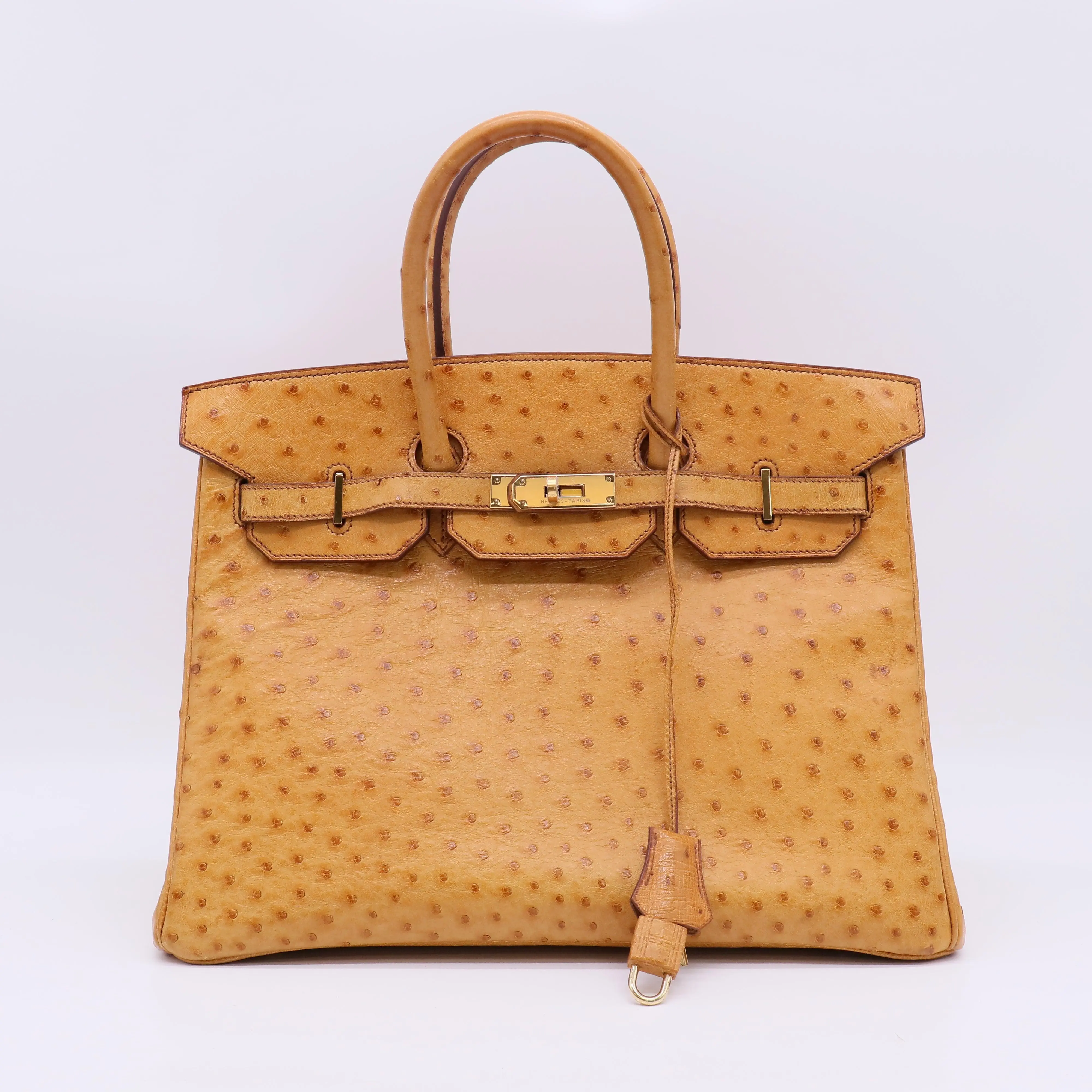 Pre-owned HERMÈS Ostrich  Top handle Hermes Birkin 35 B23285