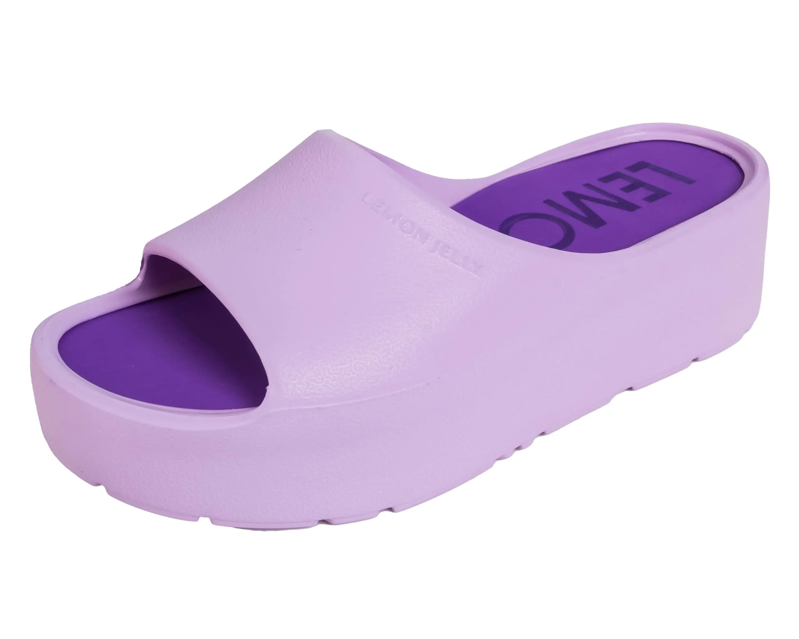 Lemon Jelly Women's Platform Sandals - Cute Water-Friendly Comfort Wedges for the Beach or Casual Wear - Super Lightweight Slip-On Flip Flops for Ladies - Versatile, Chunky Summer Slides - Violet, EU 40