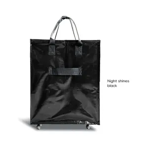 Black trolley bags with large capacity for moving, Christmas and Halloween gifts, camper vans, suitcases, quarrelling, large capacity waterproof fabric trolley bags with wheels, Hoken, large capacity, high quality