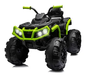 Hikiddo Kids ATV 4 Wheeler, 24V Electric ATV Ride-On Toy Quad for Big Kids w/Bluetooth, 400W Motor, LED Headlights Music