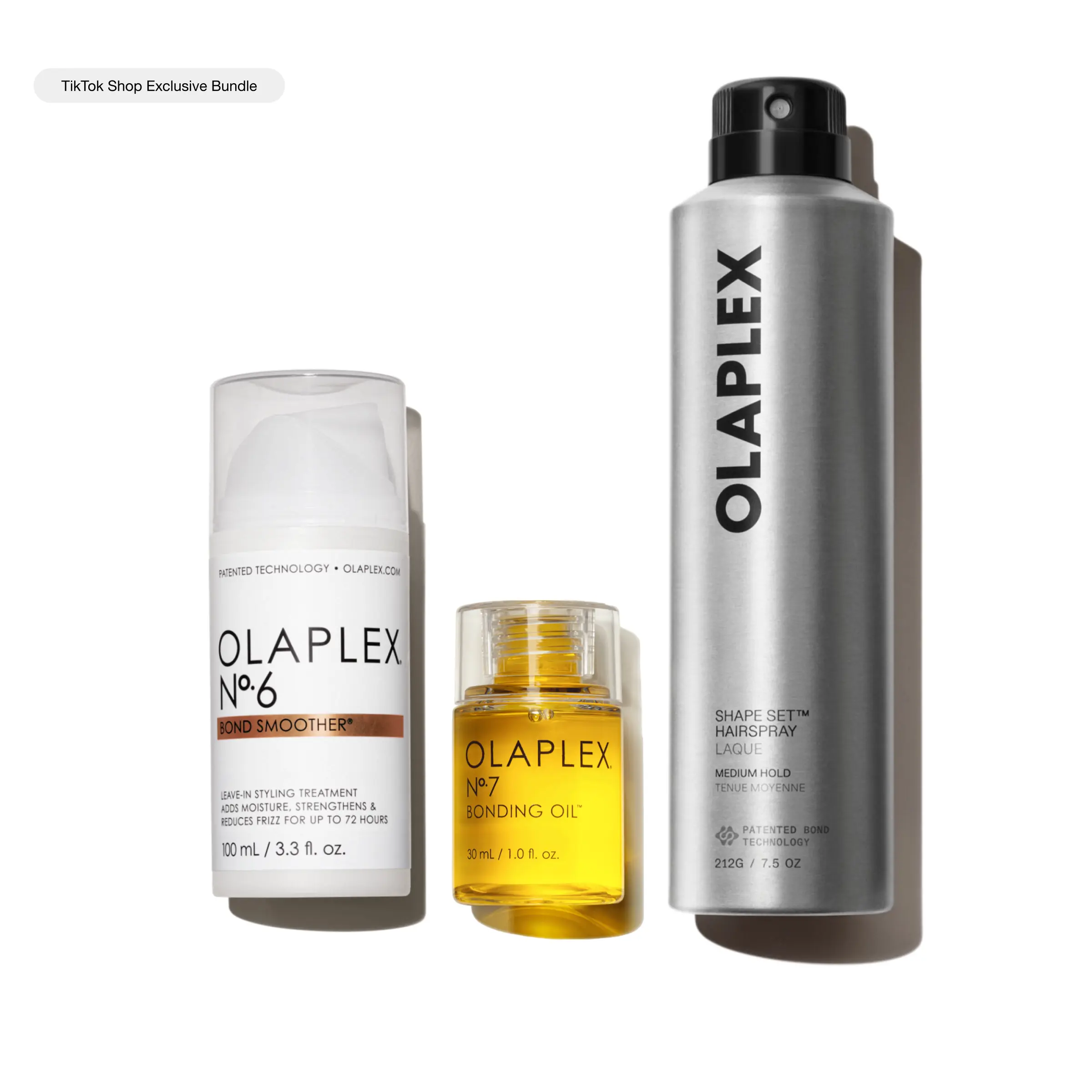 OLAPLEX Smooth, Shine & Style Set - Damage-Defying Styling Routine for Instant Shiny, Smoother Hair with Hold & Heat Protection