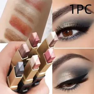 1PC 2 In 1 Pearly Highlighter Eyeshadow Stick Makeup Waterproof Long Lasting Glitter Shimmer Eyeshadow Eyeliner Stick Eyes Makeup Cosmetics