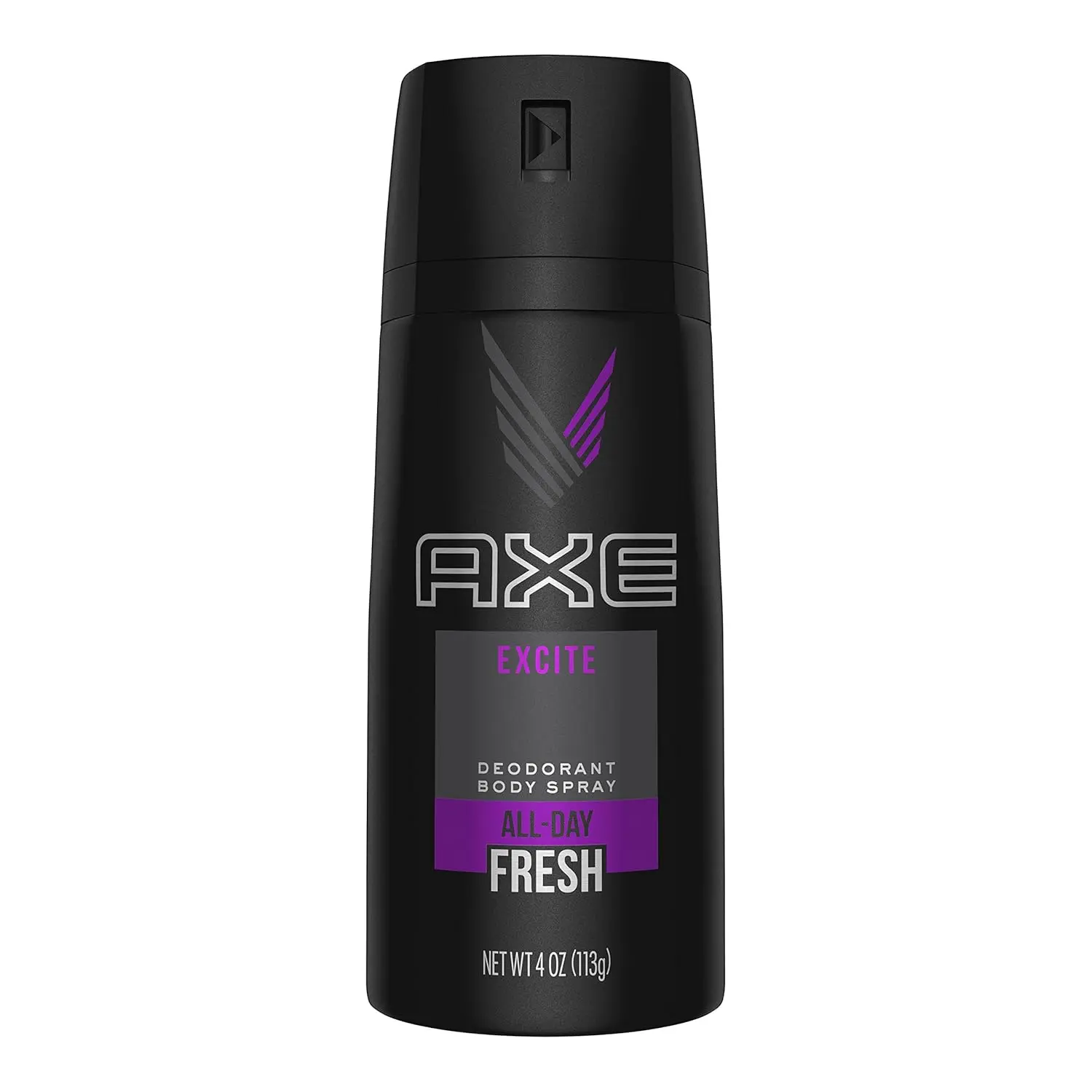 Men's Excite Body Spray, 4 oz Multi-Pack (3 Count), Earthy Woody & Caramel Signature Scent, All Day Long-Lasting Men's Fragrance