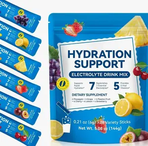 YLXYZUAD Sugar Free Electrolytes Powder Packets 24 Count Variety Pack Low Calorie Hydration Drink Mix with 7 Electrolytes & 5 Vitamins B3 B5 B6 B12 C Keto Friendly Vegan (24 Servings (Pack of 1))