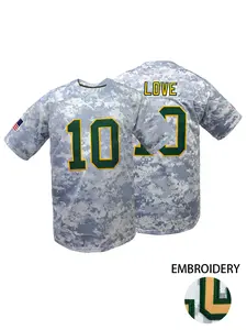 Men's Green Bay #10 Stitched Football Jersey, with Name and Number Design, Short Sleeve Loose V-Neck Breathable Jersey, Perfect for Team Training, Sports and Casual Wear, Sports Training Jersey, Athletic Tops, Sports Clothing
