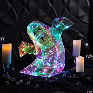 Halloween Multicolor Prismatic Ghost Light-Up LED Light, 15 3/4"