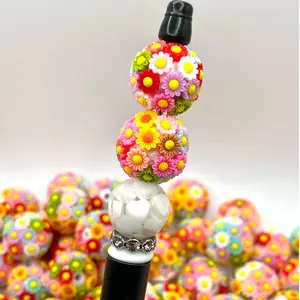 Stop & Smell The Flowers Fancy Acrylic Beads - Jewelry Making Supplies DIY Beading