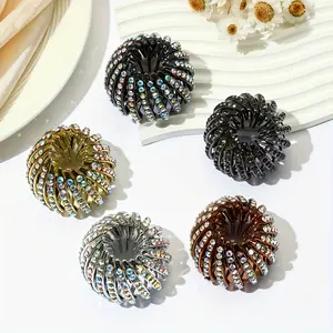 Bird's Nest Magic Hair Clip – Sparkling Rhinestone, Non-Slip Ponytail Holder; Provides a Secure Grip; Durable Plastic Hair Clip; Suitable for Women and Girls; Available in Multiple Colors; Ideal for Weddings, Parties, Daily Wear, and Hair Accessories.