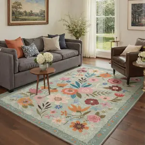【Deals For You Days】BEIMO Area Rug – Soft, Non-Slip, Pet Friendly, Machine Washable Floor Rug, Home Carpet, Stylish Decor for Any Room ,ARF2070-BLOOM