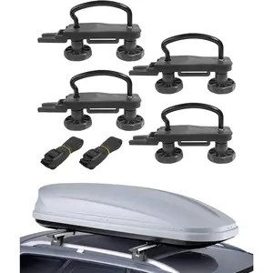 RACOONA 4PCS Stainless Steel Roof Box U-Bolt Clamps,Car Accessories Car Van Mounting Fitting Kit U Brackets Installation Accessory,Roof Rack Accessories Roof Rack Mounting Brackets,Fits Most Cars