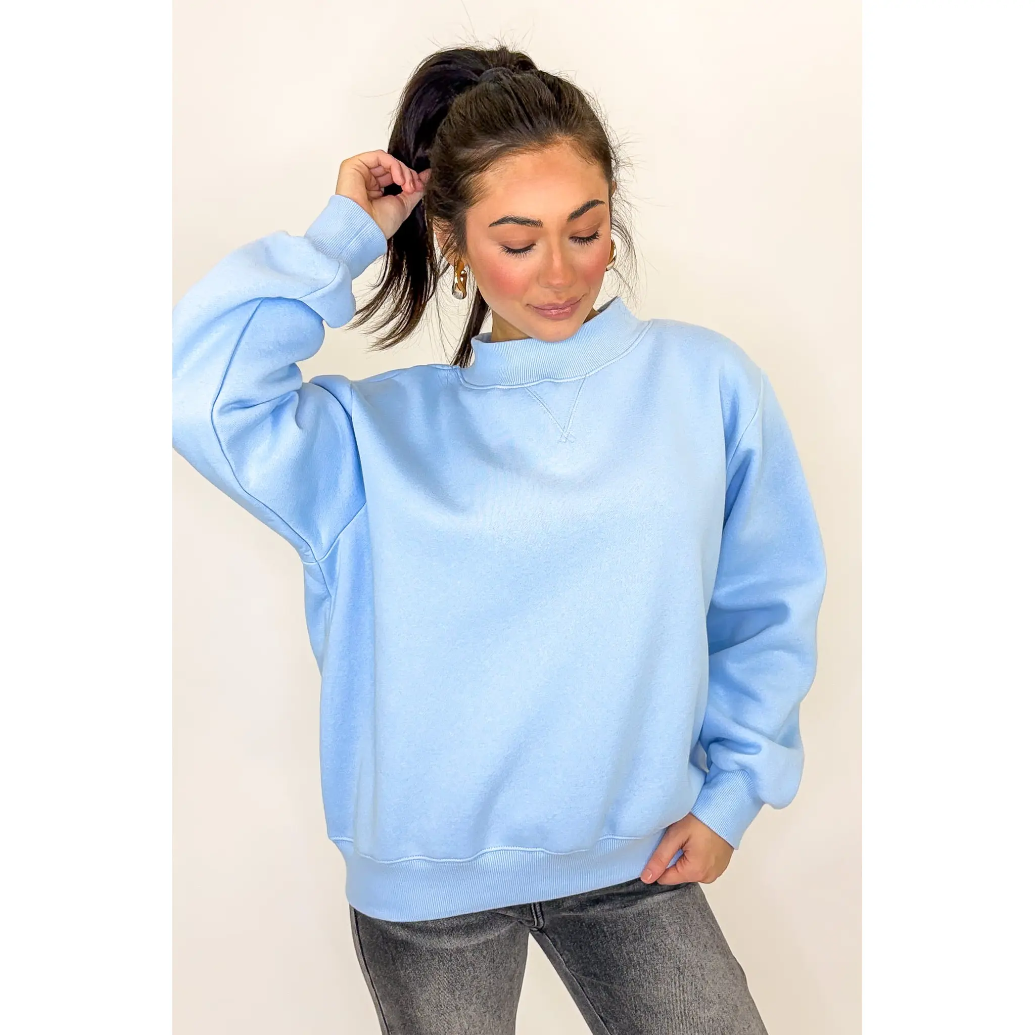 Modern Ease Mock Neck Pullover