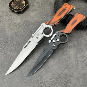 Durable Outdoor Folding Knife 5Cr13MoV Steel Safety Locking System Camping Hiking Pocket Knife Multi-Functional EDC Tool Men's Gift Includes Sheath