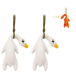 The Cute Color-changing Keychain, Key Organizer, Car Mirror Hanging Accessories, Key Chains, Key Rings, Handbag Schoolbag Decoration Pendant for Birthday Christmas Gift(Color-changing Duck)
