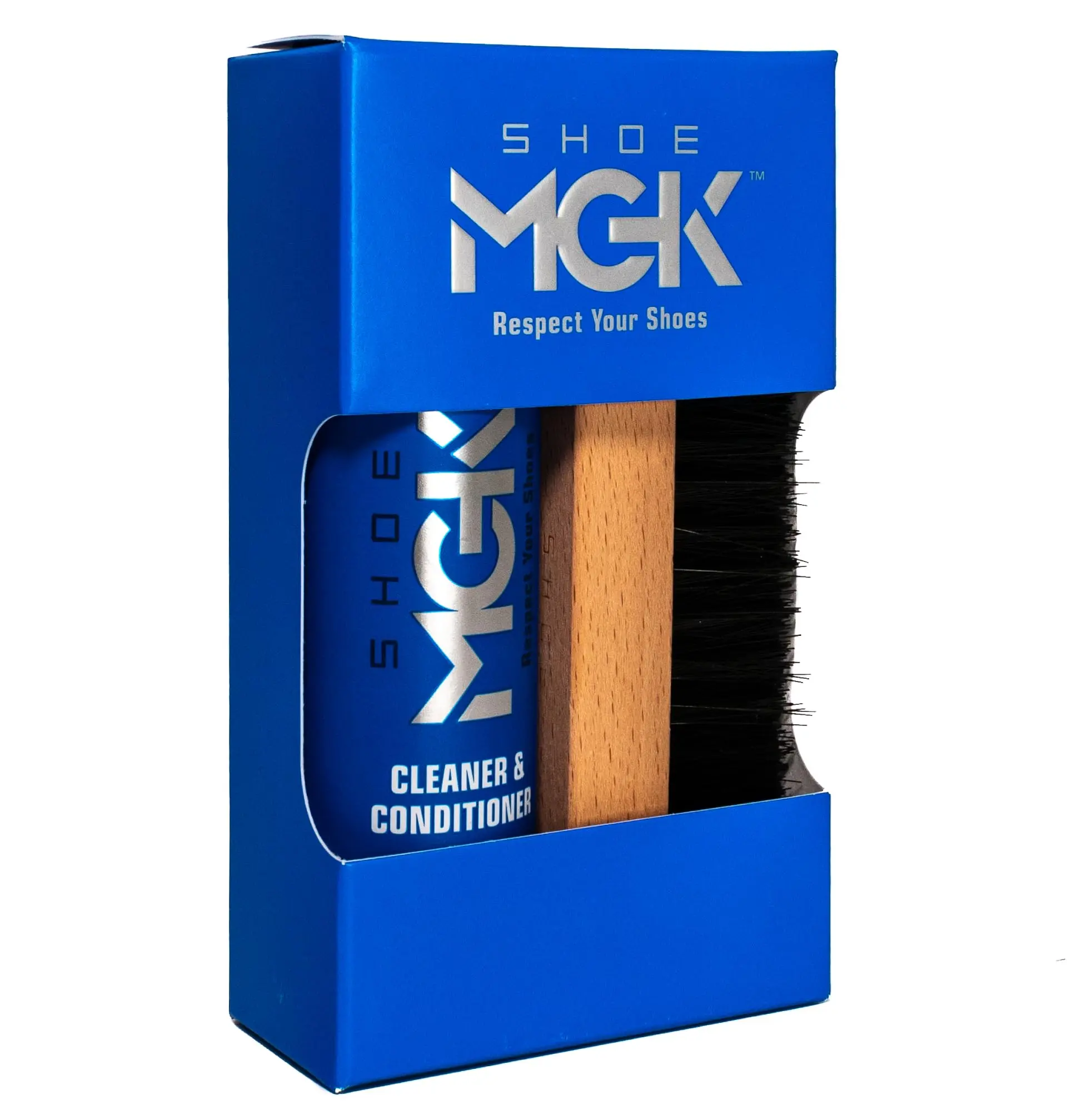 Shoe MGK Starter Shoe Cleaner Kit for White Shoes, Sneakers, Leather Shoes, Suede Shoes, and more Footwear- Shoe Cleaner & Conditioner with Brush Comfort Tactical